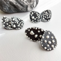 Black porcelain earrings...