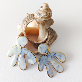Marbled Porcelain Earrings...